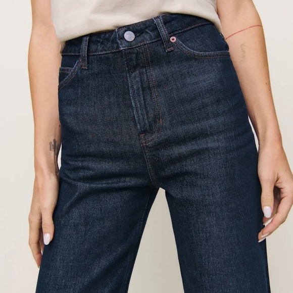 Reformation Denim - NWT — Reformation Wilder High Rise Wide Leg Jeans Blue - Size 24